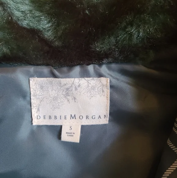 Vintage Debbie Morgan Plaid Quilted Puffer Vest With Faux Fur Collar, Size S - Picture 3 of 6